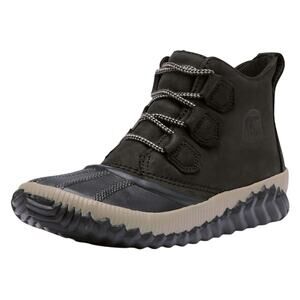 Sorel Womens Leather Lace-Up Out N About Waterproof Ankle Boots Dark Gray Size 7